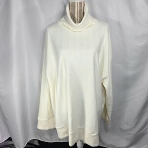 ASOS Design NWOT Ivory Oversized Long Sleeve Wide Cuffs Turtleneck Sweater Large